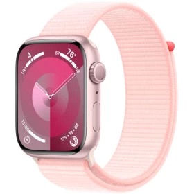 Apple Watch Series 9, 41 мм, розовый алюминий, спортивный ремешок нежно-розового цвета (MR953)