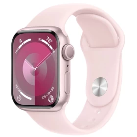 Apple Watch Series 9, 45 мм, розовый алюминий, спортивный ремешок нежно-розового цвета, размер M/L (MR9H3)