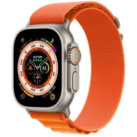 Apple Watch Ultra GPS + Cellular 49mm, ремешок "Orange Alpine loop", размер M 145–190mm (MQFL3)