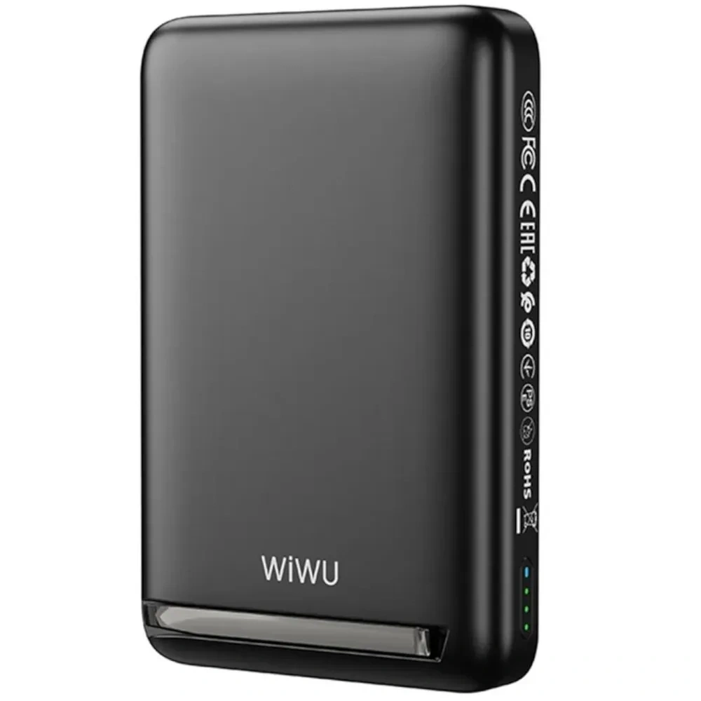 Внешний аккумулятор Wiwu Wi-P043 Magnetic Power Bank 10000 mAh 20W, Чёрный. Фото 2