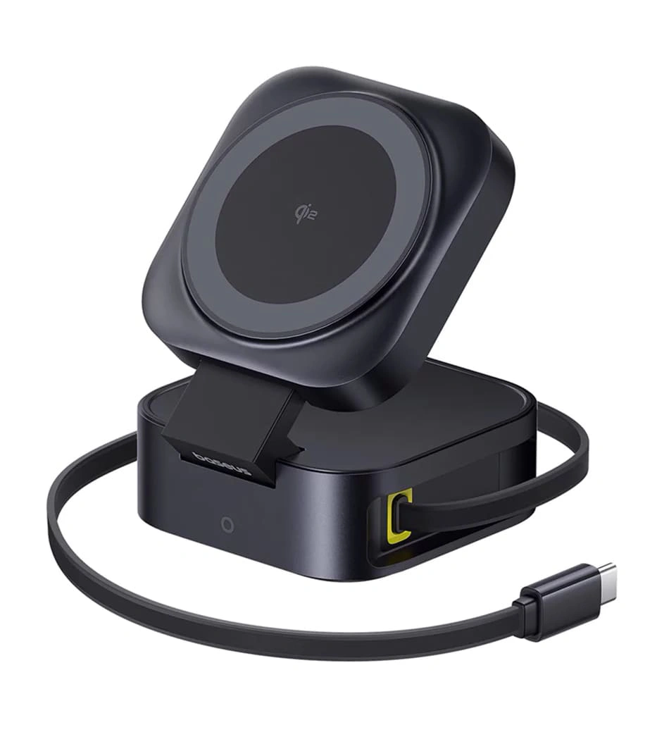 Беспроводное зарядное устройство Baseus PicoGo Series 2-in-1 Qi2 67W, P10276800123-00. Фото 1