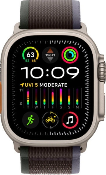 Apple Watch Ultra 2 GPS+Cellular 49mm, ремешок "Blue/Black Trail Loop" размер S/M 130-190 mm (MRFQ3). Фото 2