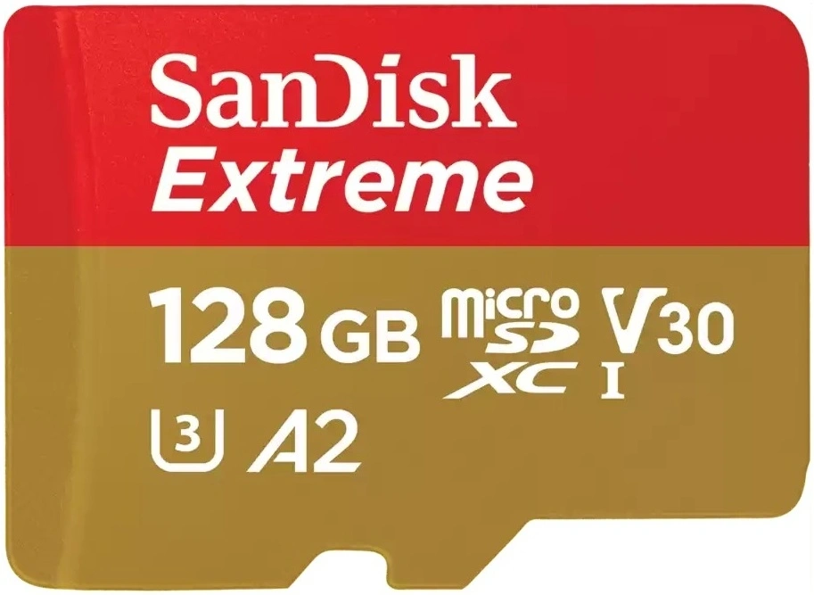 Карта памяти Sandisk Extreme UHS-I U3 V30 A2 microSDXC 128Gb (SDSQXAA-128G-GN6MN). Фото 2