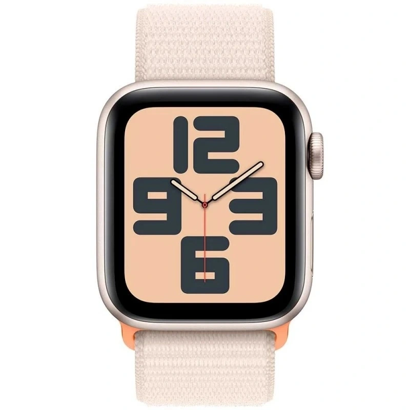 Apple Watch SE 2023, 44 мм, алюминий цвета "сияющая звезда", Starlight Sport Loop (MRE63). Фото 2