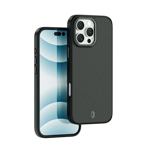 Накладка Wiwu для iPhone 16 Pro Max Defense Ultra Kevlar, Black (DCC-205). Фото 1