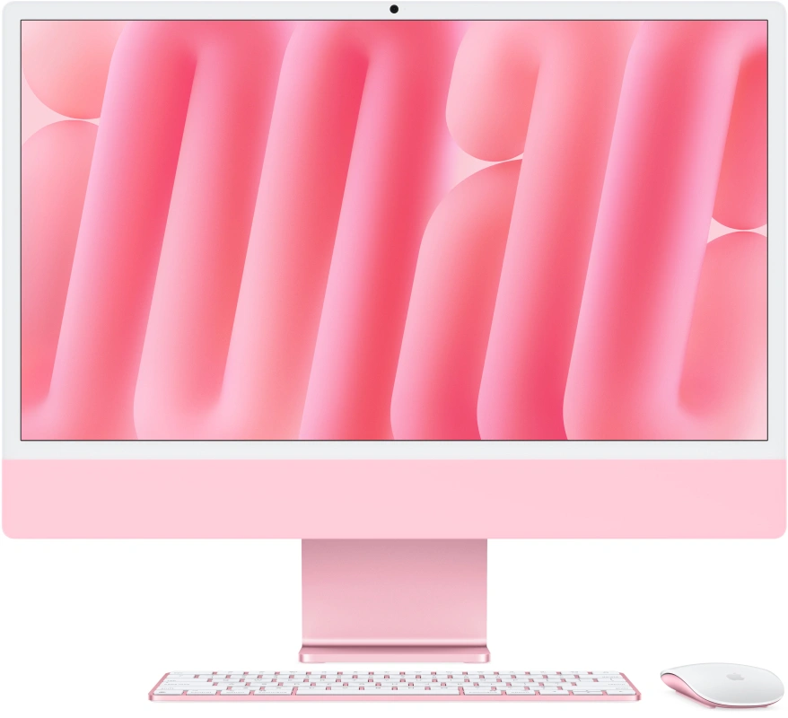 Apple iMac 24" Retina 4,5K, (MWUG3) (M4, 8-ядер CPU, 8-ядер GPU, 16 ГБ, 256 ГБ SSD, 2024), Розовый. Фото 1