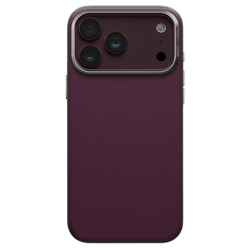 Накладка Uniq для iPhone 18 Pro / iPhone 17 Pro Lyden DS Vegan Leather Case (MagSafe), Deep Maroon (IP6.3P(2026)-LDSMDMRN). Фото 2