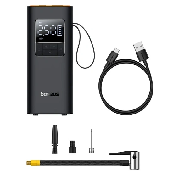 Беспроводной автомобильный компрессор Baseus SuperMini Pro Series Wireless Car Inflator, Чёрный (C11159300111-00). Фото 4
