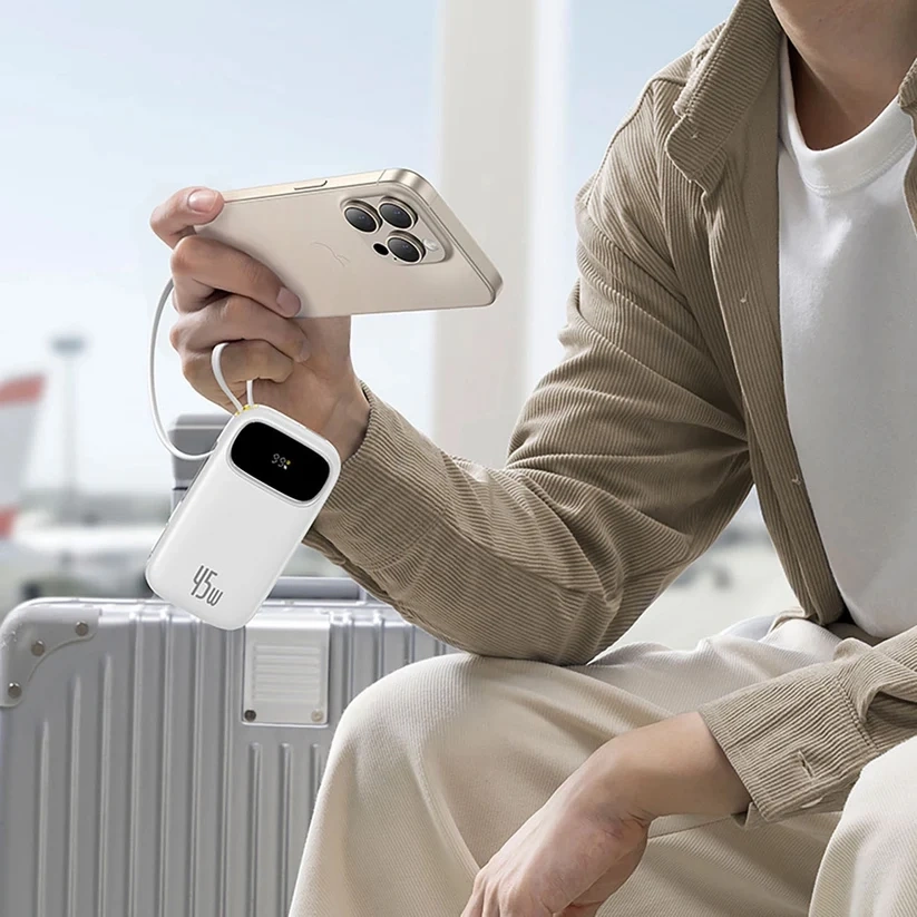 Внешний аккумулятор Baseus EnerFill FC31 10000mAh Qpow 3 45W, Белый (E0028C01). Фото 3