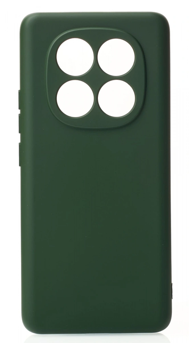 Накладка Silicone Case для Redmi Note 14 Pro Plus 5G, Тёмно-зеленая. Фото 1