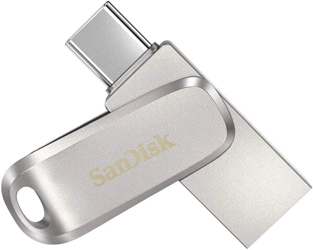 Накопитель SanDisk Ultra Dual Drive Luxe 64Гб, Silver (SDDDC4-064G-G46). Фото 2