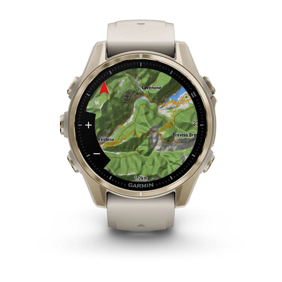 Умные часы Garmin Fenix 8 43mm, Amoled, Sapphire, Soft Gold with Fog Gray/Dark Sandstone Silicone Band (010-02903-11). Фото 8