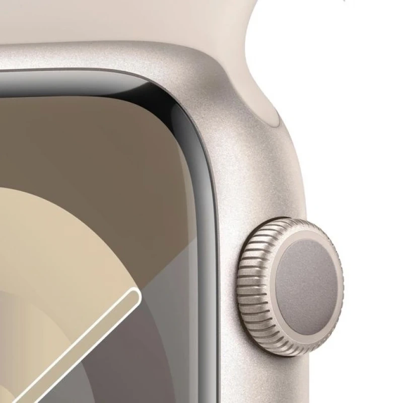 Apple Watch Series 9, 45 мм, алюминий цвета "сияющая звезда", спортивный ремешок "сияющая звезда", размер M/L (MR973). Фото 3