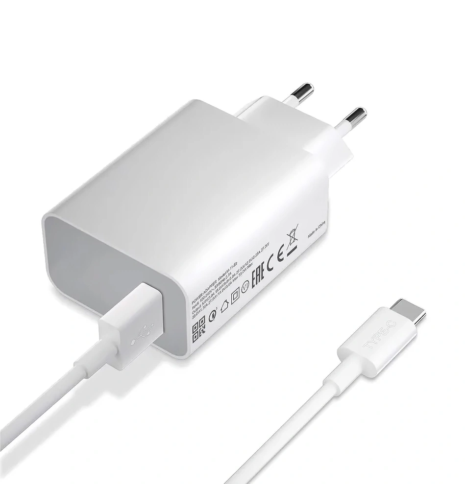 Сетевое зарядное устройство XiaoMi 33W GaN Charger (Type-A) + кабель Type-A to Type-C (MDY-11-EZ), Белое. Фото 2