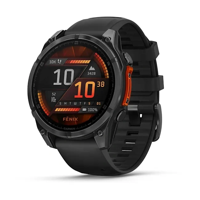Умные часы Garmin Fenix 8 47mm, Slate Gray with Black Silicone Band. Фото 1