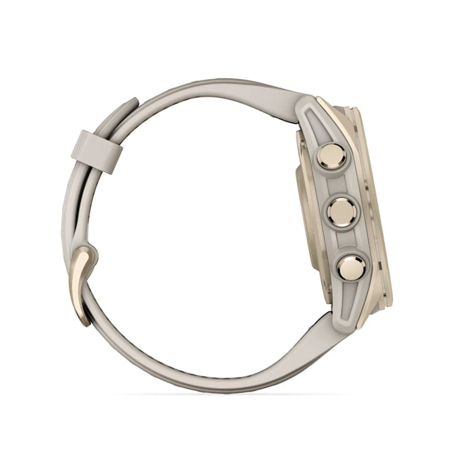 Умные часы Garmin Fenix 8 43mm, Amoled, Sapphire, Soft Gold with Fog Gray/Dark Sandstone Silicone Band (010-02903-11). Фото 7