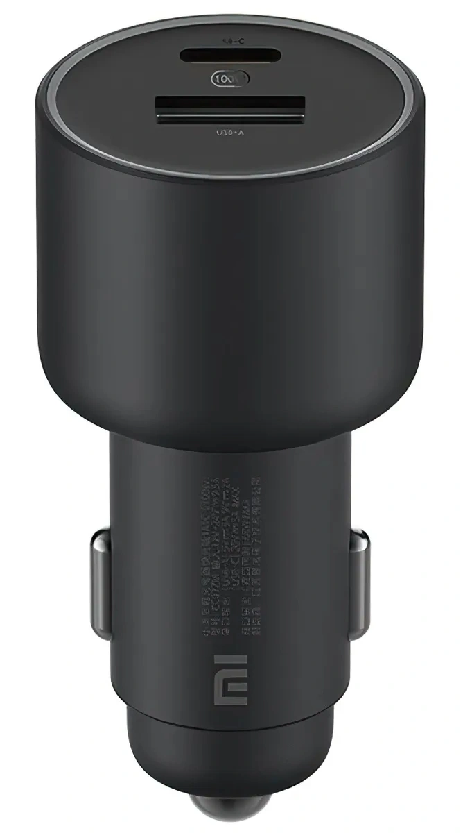 Автомобильное зарядное устройство XiaoMi Car Charger 1A1C 100W (CC07ZM) + Кабель USB-C-USB-C, Black. Фото 4