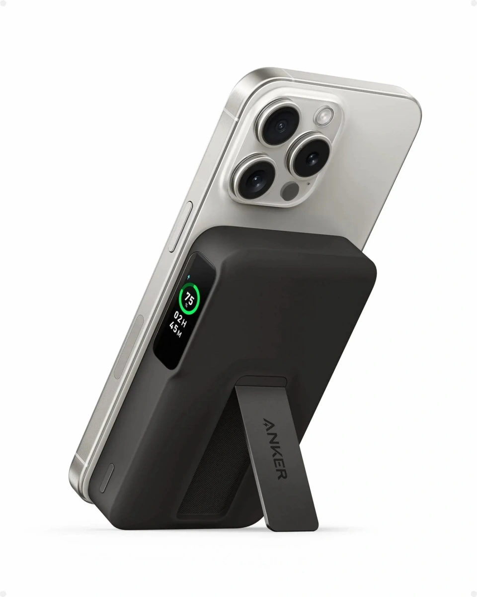Внешний аккумулятор Anker 15W Ultra-Fast Magnetic 10000mAh, Black (A1654P11). Фото 2