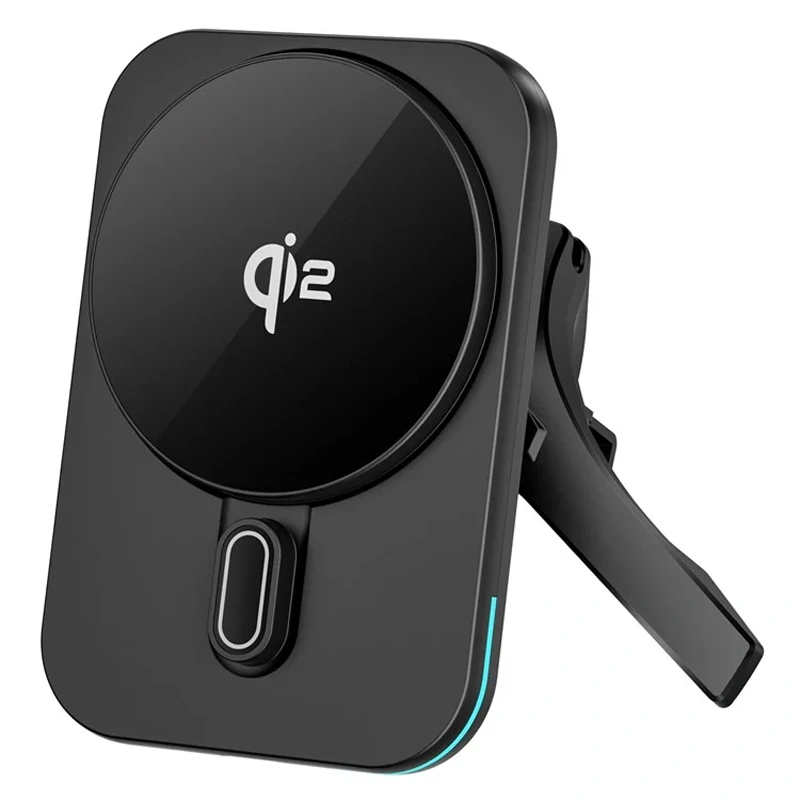 Держатель с беспроводной зарядкой Wiwu Qi2.0 Magsafe 15W, Black (CH-323). Фото 3