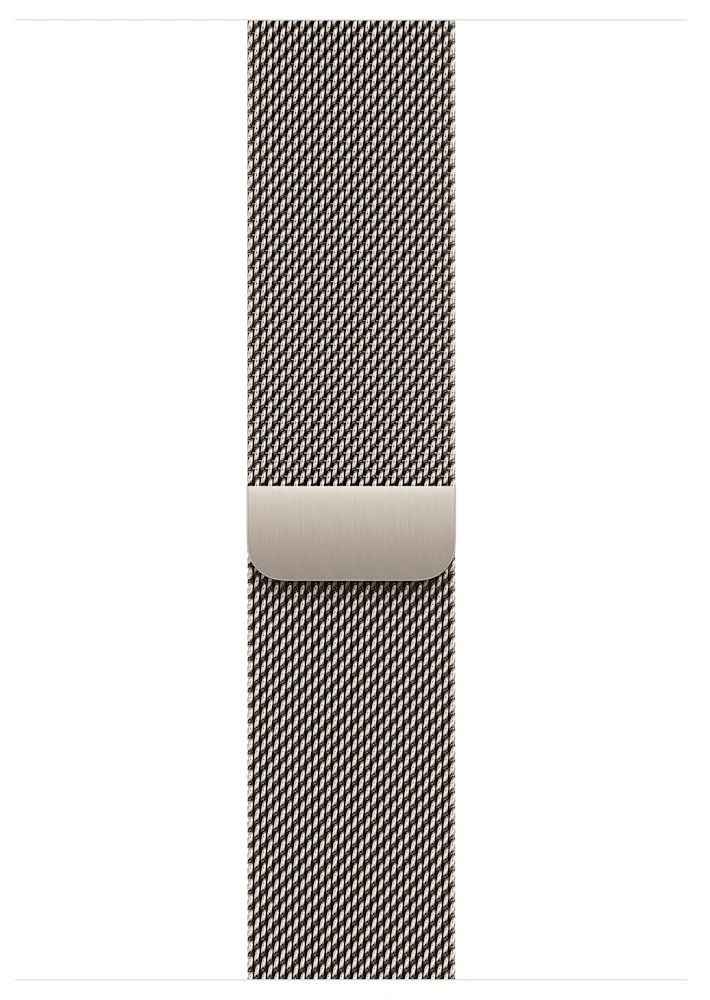 Apple Watch Series 10 GPS + Cellular, 46 мм, Natural Titanium, Миланская петля "Natural", размер M/L (MWYC3). Фото 3