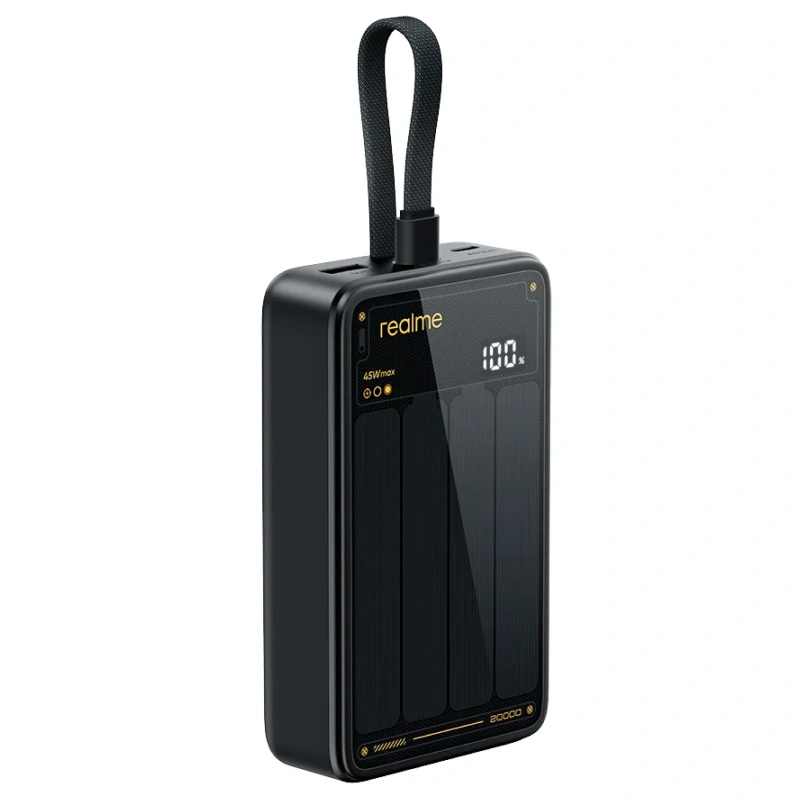 Внешний аккумулятор Realme 45W Cabled Power Bank 20000mAh, Black (RMC2501). Фото 1