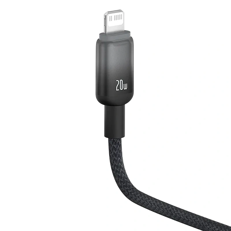 Кабель Baseus Discolor Series Fast Charging Cable USB-C to iP 20W 1m, Black (P10374901111-00). Фото 2