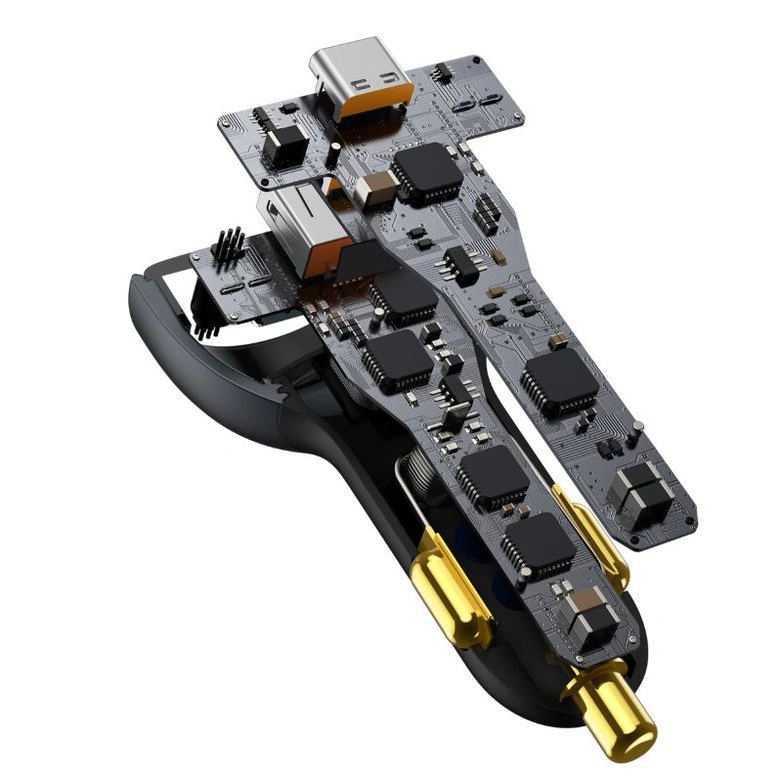 Автомобильное зарядное устройство Baseus Qualcomm Quick Charge 5 C+C+U 160W с кабелем Type-C to Type-C 100W, Черный (TZCCZM-0G). Фото 5