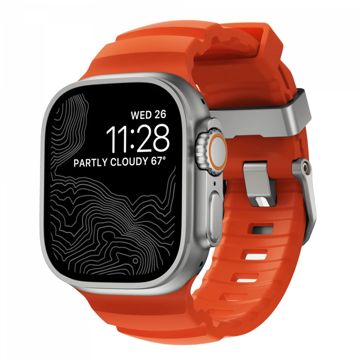 Ремешок Nomad Rocky Point Band для Apple Watch 42/44/45/49мм, Natural/Magma (NM014872858). Фото 1