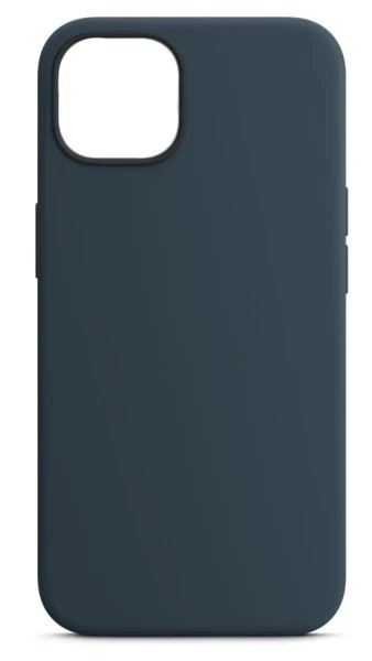 Накладка Silicone Case для iPhone 14, Тёмно-синяя. Фото 1