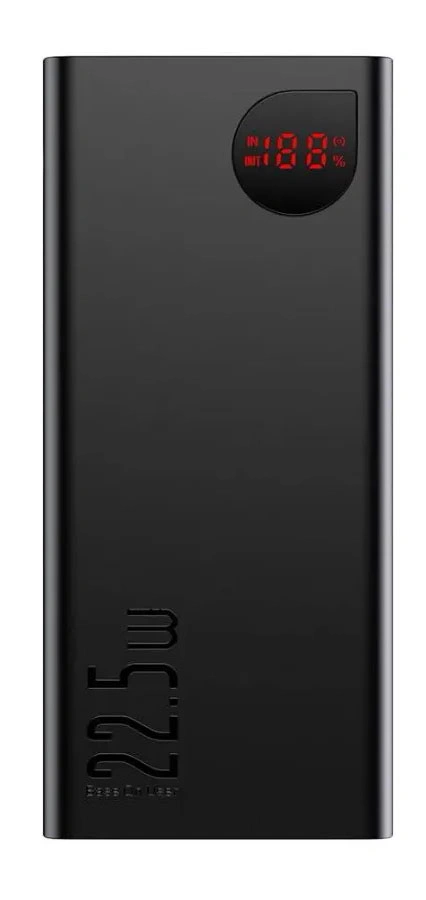 Внешний аккумулятор Baseus Adaman Metal Quick Charge PW 20000 mah 22.5W, Чёрный (P10021502112-01). Фото 1