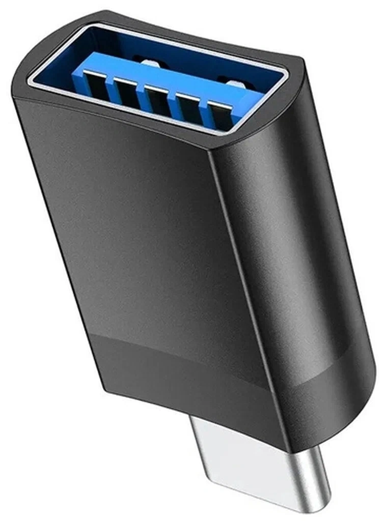 Переходник Hoco UA17 Type-C male to USB female USB3.0, Чёрный. Фото 6