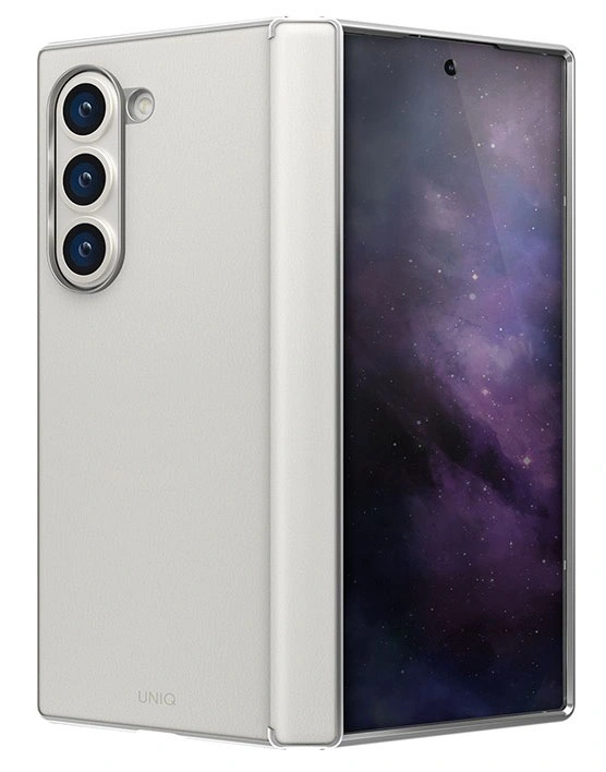 Чехол Uniq Hybrid для Samsung Galaxy Z Fold 6 ORA Premium leatherette, Cream (GZFOLD6HYB-ORACRM). Фото 1