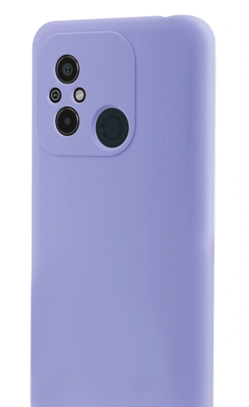 Накладка Silicone Case Logo для Redmi 12C/Poco C55, Лиловая. Фото 1