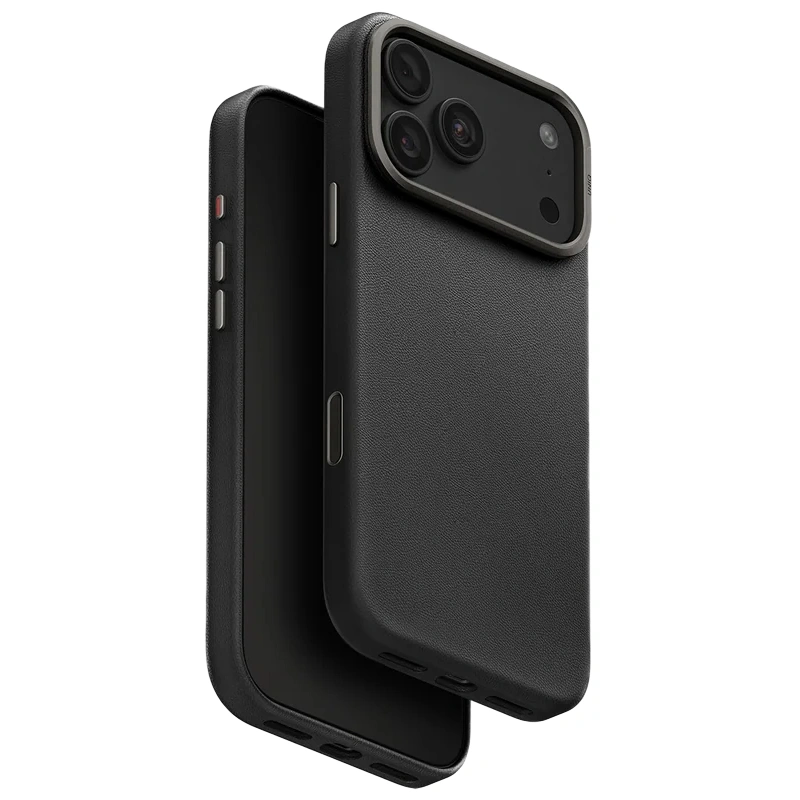 Накладка Uniq для iPhone 18 Pro Max / iPhone 17 Pro Max Lyden DS Vegan Leather Case (MagSafe), Dallas Black (IP6.9P(2026)-LYDMDBLK). Фото 1