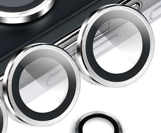 Защитное стекло на камеру Anank AR Circle Lens Guard для Samsung S23 Plus, Серебристое. Фото 1