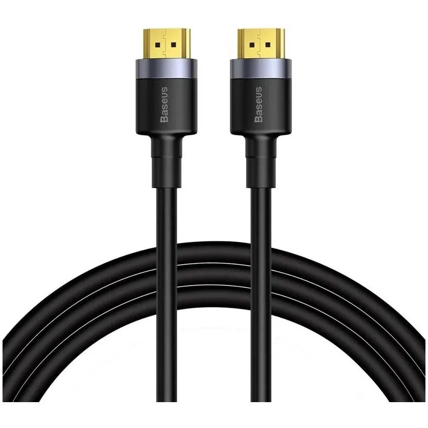 Кабель Baseus Cafule 4KHDMI Male To 4KHDMI Male Adapter Cable 2m, Black (CADKLF-F01). Фото 1