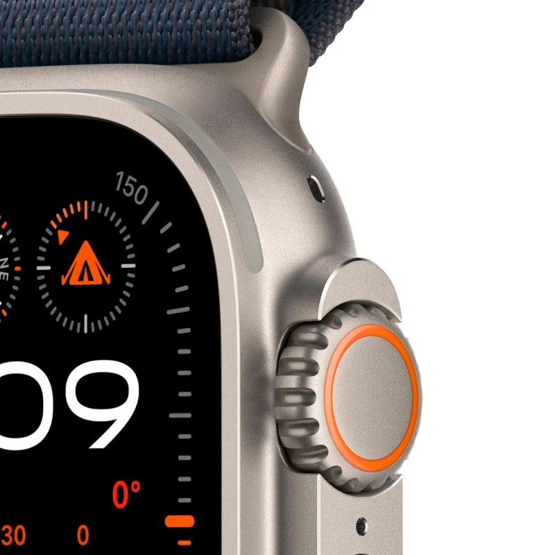Apple Watch Ultra 2 GPS+Cellular 49mm, Titanium ремешок "Blue Alpine Loop", размер S 130-160 mm (MREK3). Фото 2