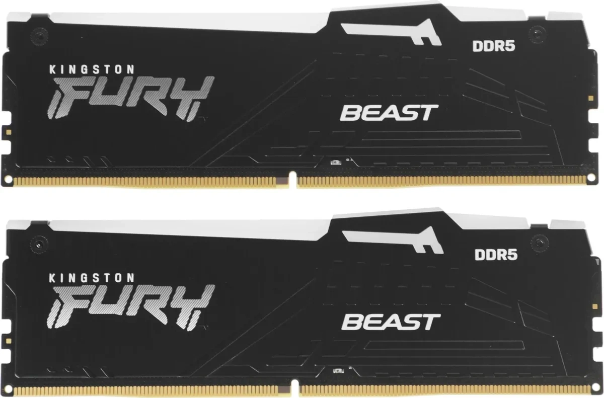 Оперативная память Kingston FURY Beast Black RGB 32Гб, DDR5, 2х16 ГБ, 6000 МГц, 30-36-36 (KF560C30BBEAK2-32). Фото 4