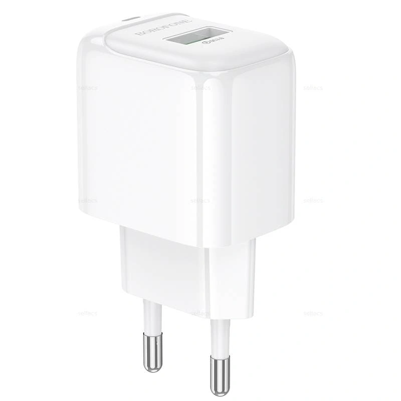 Сетевое зарядное устройство Borofone BAS42A USB-A/18W/QC3.0 charger, Белое. Фото 3