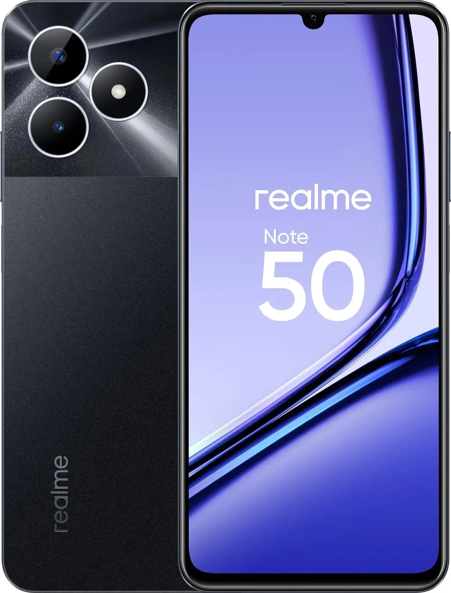 Смартфон Realme Note 50 4/256Gb Полуночный Чёрный (RMX3834). Фото 1