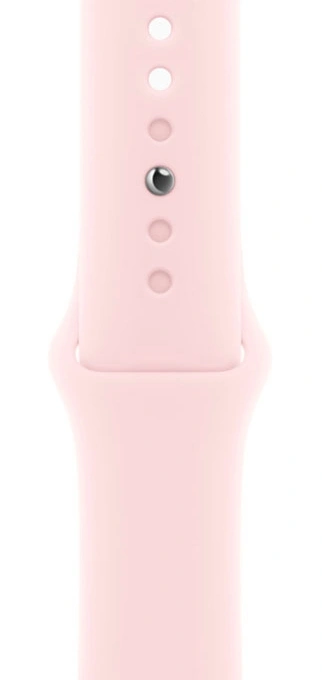 Apple Watch Series 9, 45 мм, розовый алюминий, спортивный ремешок нежно-розового цвета, размер M/L (MR9H3). Фото 4
