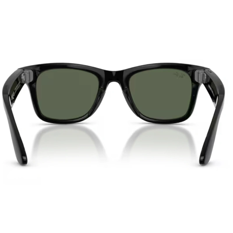 Умные очки Ray Ban Wayfarer (Gen 2) RW4012 Глянцевый чёрный/Зелёный фотохром L 155-53mm (601/7153). Фото 4
