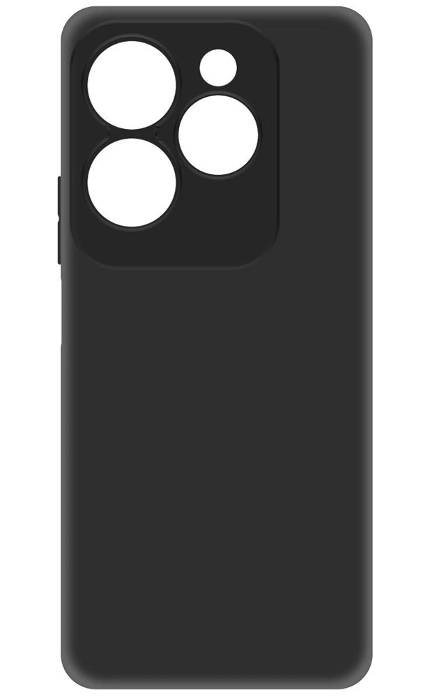 Накладка Krutoff Soft Case для Infinix Hot 40/40 Pro, Чёрная. Фото 1