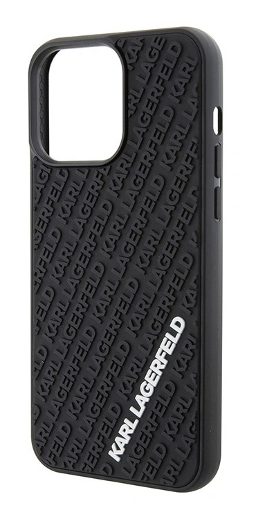 Накладка Lagerfeld для iPhone 15 Pro 3D Rubber Multi Logo Hard, Black (KLHCP15L3DMKRLK). Фото 3
