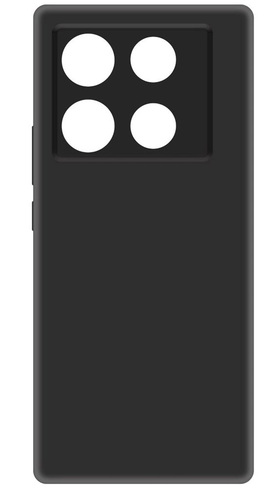 Накладка Krutoff Soft Case для Infinix Note 40 Pro, Чёрная. Фото 1
