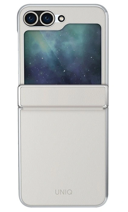 Чехол Uniq Hybrid для Samsung Galaxy Z Flip6/Z Flip5 ORA Premium leatherette, Cream (GZFLIP6HYB-ORACRM). Фото 2