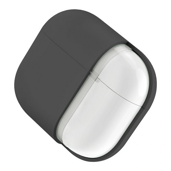 Чехол Uniq для наушников AirPods 4 LINO Liquid silicone, Grey (AIRPODS(2024)-LINOGRY). Фото 5