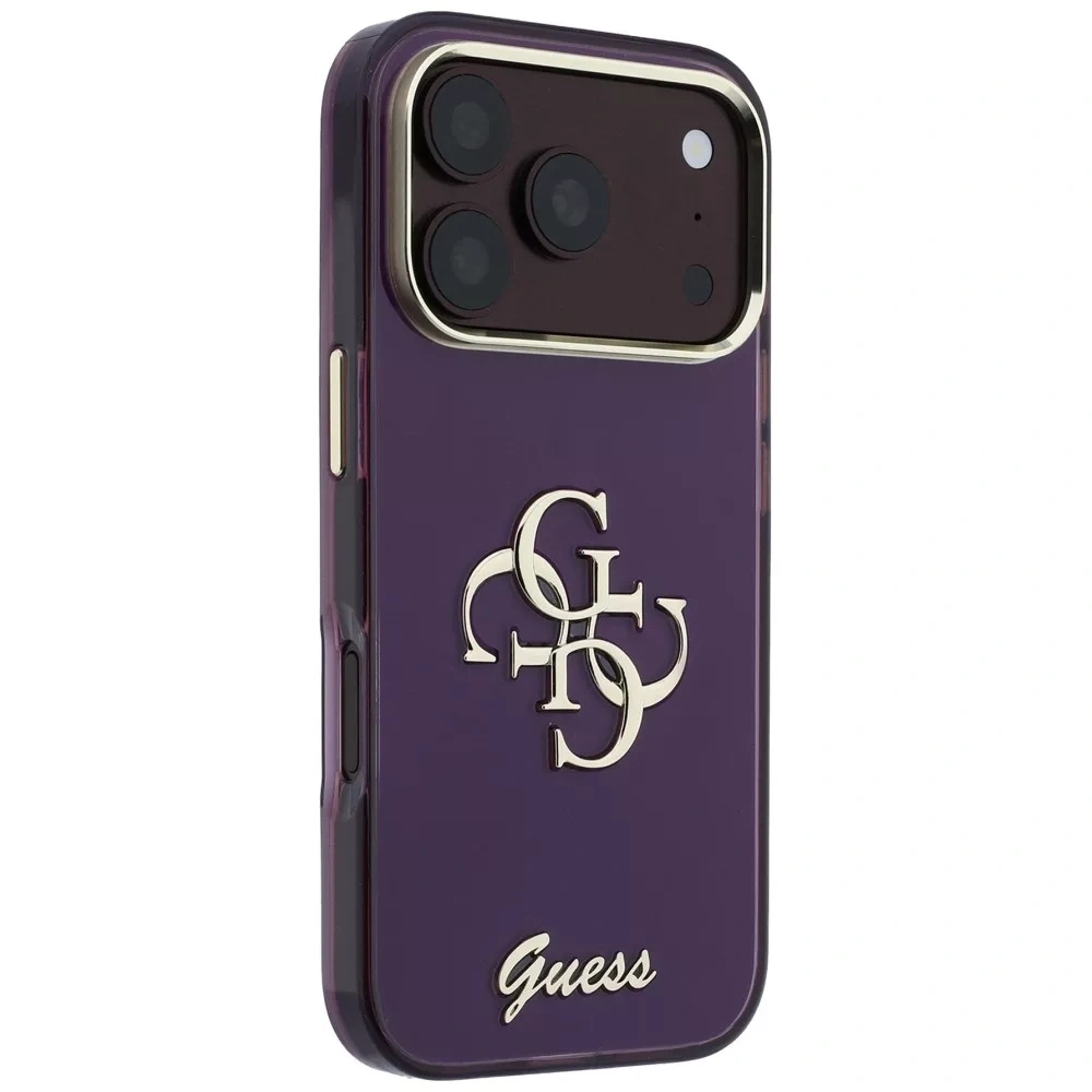 Накладка Guess для iPhone 18 Pro / 17 Pro IML 4G Big and Script metal logo & Cam Hard, Burgundy (GUHCP18L5HC4MLSU). Фото 3