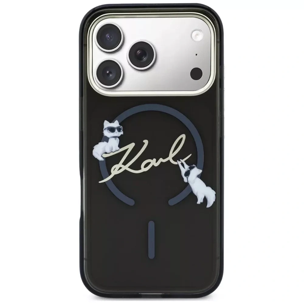 Накладка Lagerfeld для iPhone 18 Pro Max/17 Pro Max IML Choupettes OnLogo Met Cam Hard (MagSafe), Black (KLHMP18X5HKSCAK). Фото 3