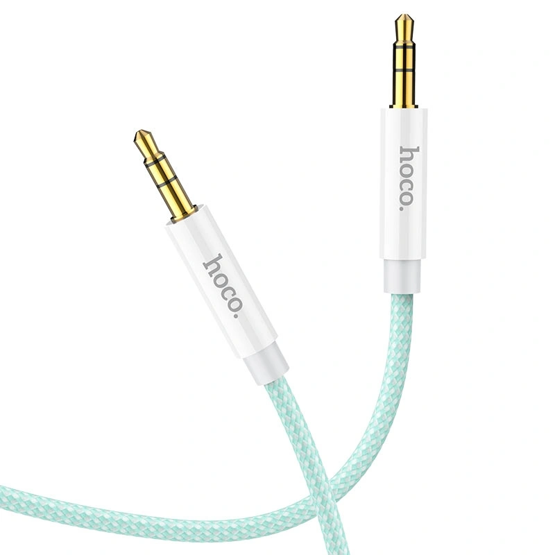 Кабель AUX Hoco 3.5 мм Audio cable 3.5мм UPA19 1м, Серебристый. Фото 3